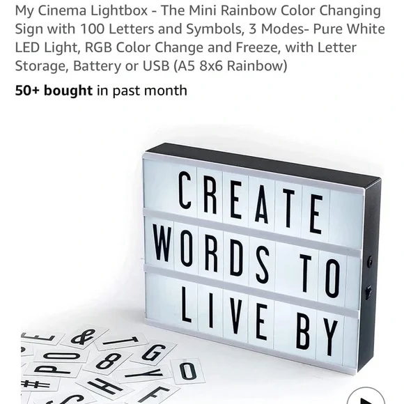 Light Up Message Board with Letters - Picture 3 of 16